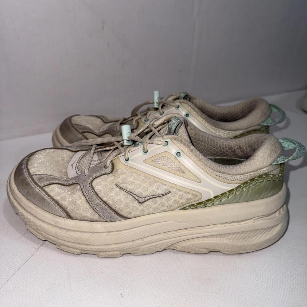 Hoka One U‎ Bondi B3 Athletic Athleisure Gym Running Shoes Oat Milk
